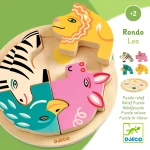 Drewniane okrągłe puzzle RONDO LEO / Djeco