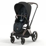Oddychająca wkładka do wózka spacerówki Air black / Zaffiro