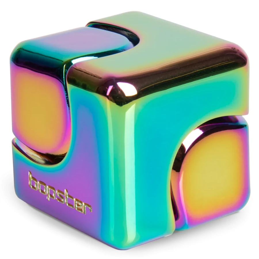 Fidget Cube Spinner - Wielokolorowy, Metaliczny / Bopster