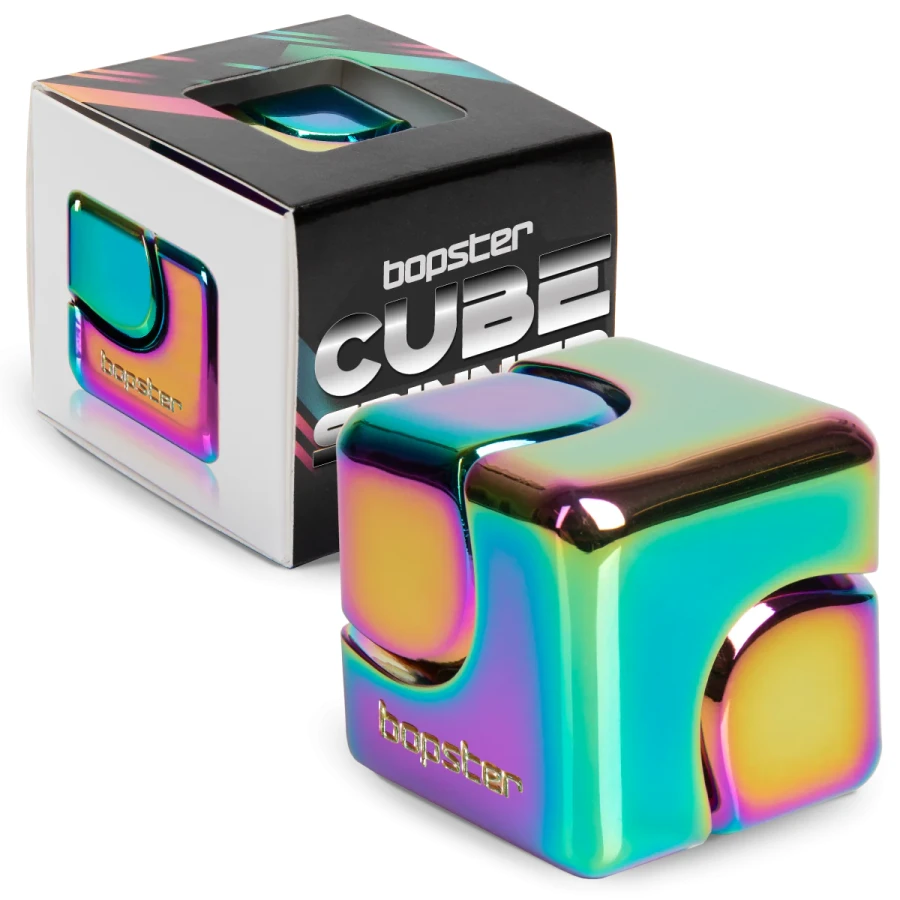 Fidget Cube Spinner - Wielokolorowy, Metaliczny / Bopster