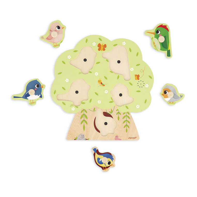Puzzle muzyczne Odgłosy ptaków 18m+ / Janod