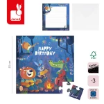 Puzzle i kartka okolicznościowa 2w1 Birthday 3+ / Janod