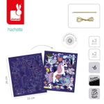 Zestaw kreatywny Holograficzne zdrapywanki Jednorożce 6+ / Janod
