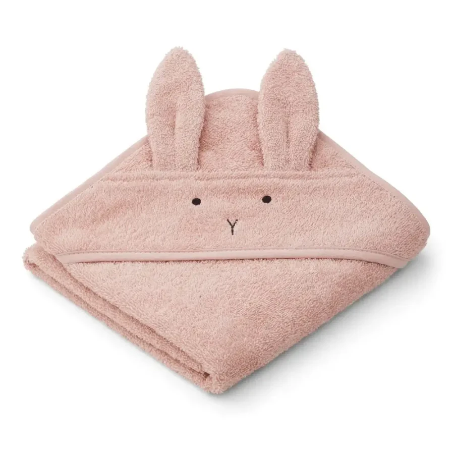 Ręcznik z kapturkiem dla niemowląt Albert - Rabbit rose / Liewood