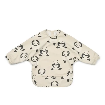 Wodoodporny śliniak z rękawkami Merle - Panda, Sandy / Liewood