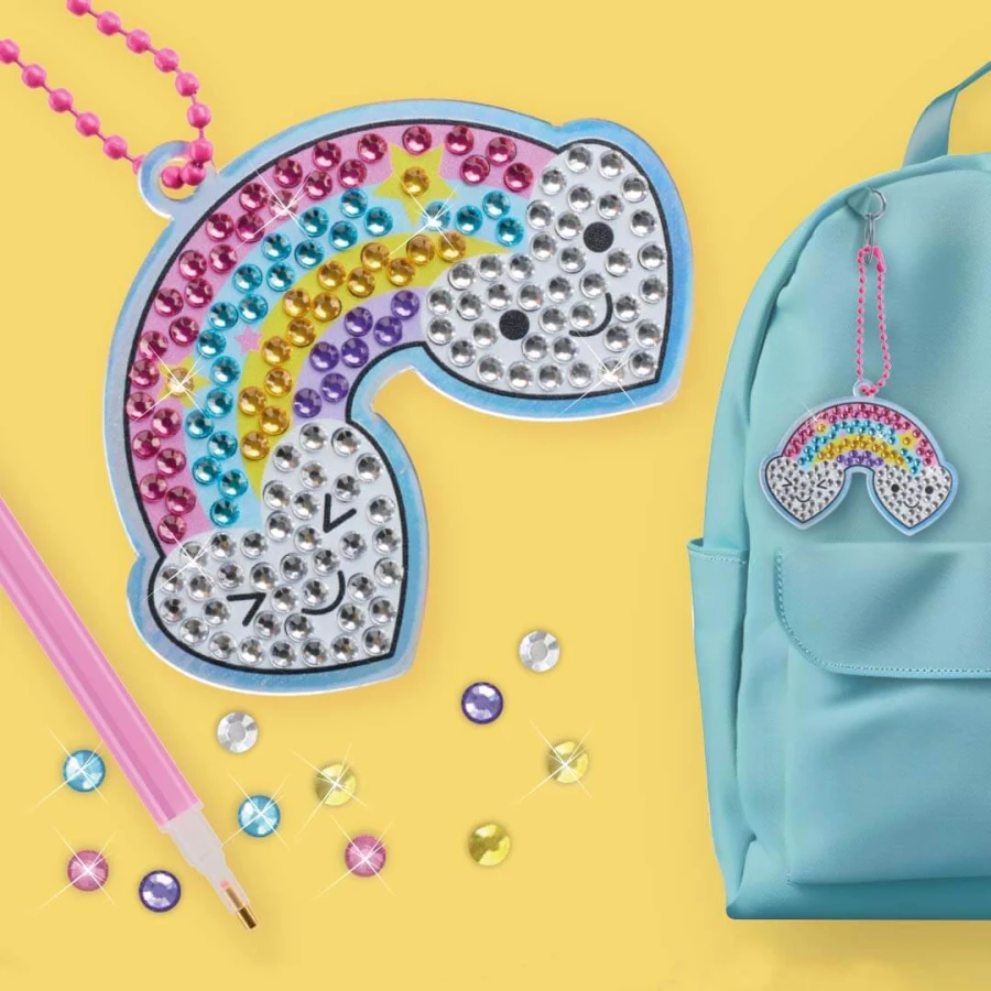 Zestaw do robienia diamentowych breloczków DIY - Tęcza / Apli Kids