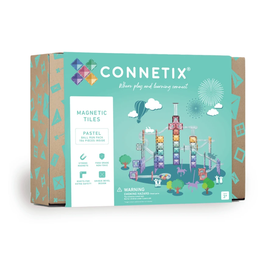 Klocki magnetyczne Pastel Ball Run Pack 106 el. / Connetix