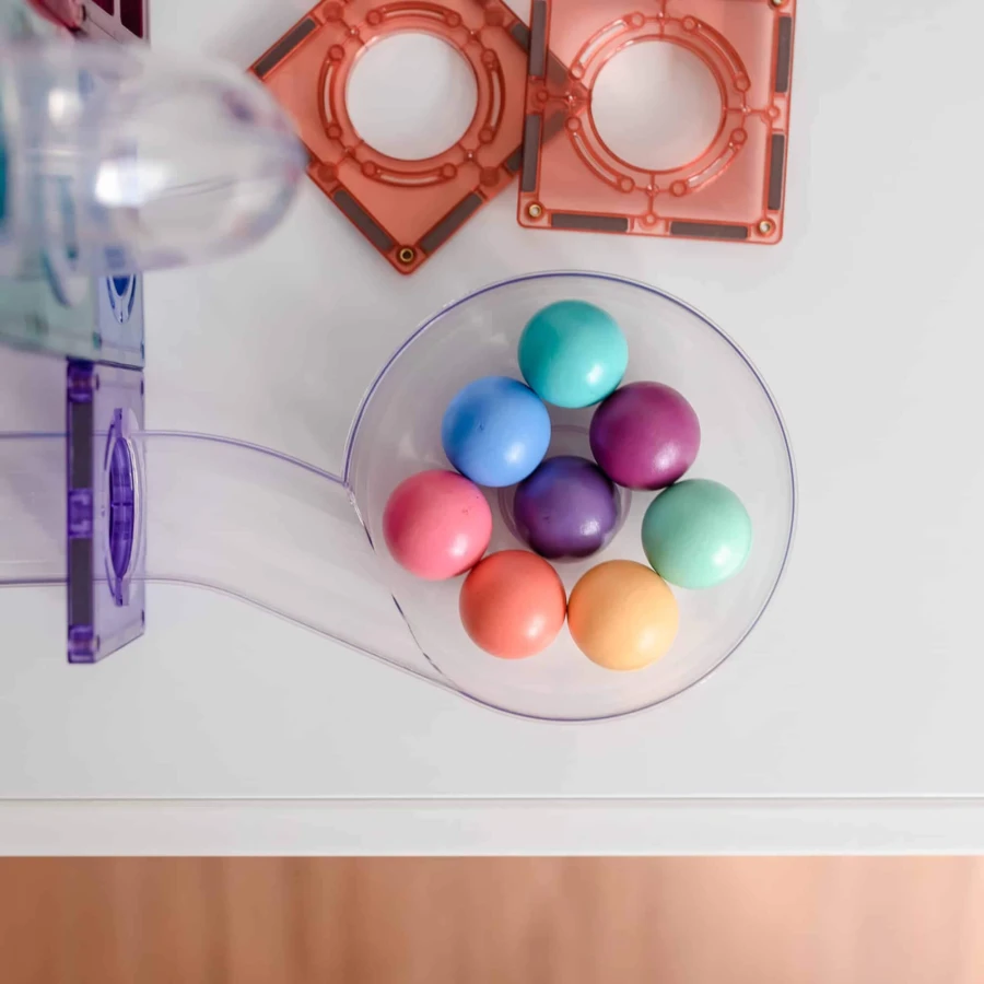 Klocki magnetyczne Pastel Ball Run Pack 106 el. / Connetix