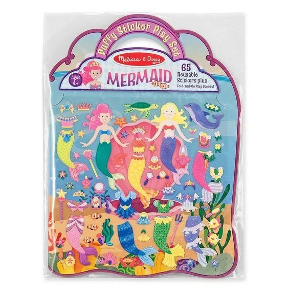 Książeczka z Puszystymi Naklejkami Syrenki 4-8 lat / Melissa and Doug
