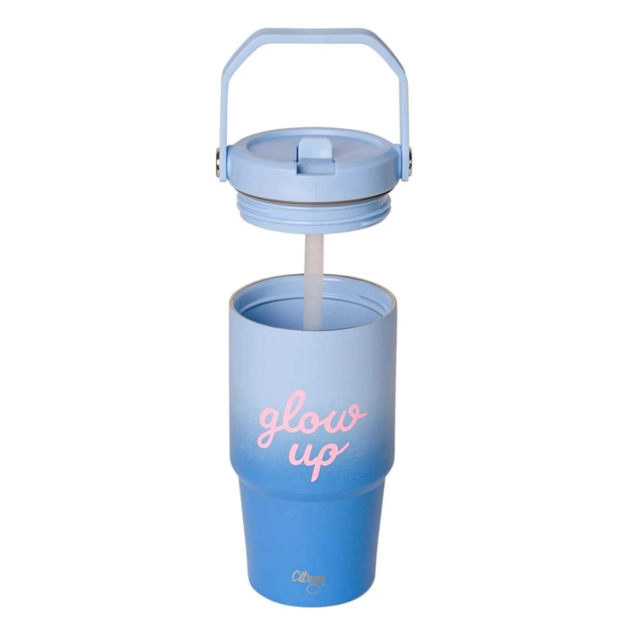 Kubek termiczny Tumbler 600ml - Glow Up Blue / Citron