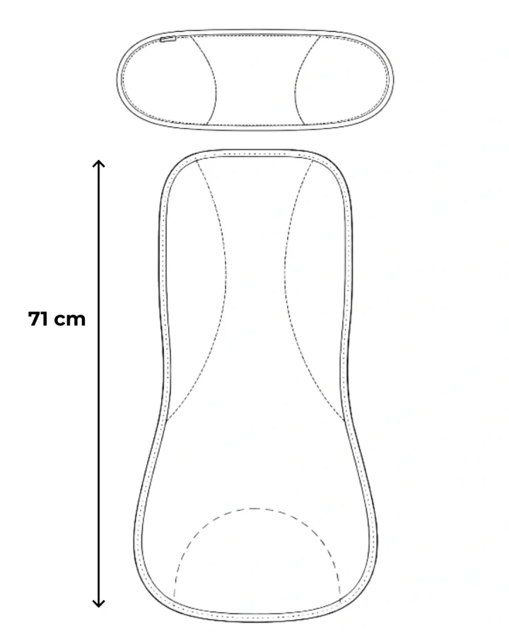 Dwuczęściowa wełniana wkładka termoregulacyjna MAXI PLUS merino do fotelika (15-36 kg) DENIM / Patulove