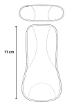 Dwuczęściowa wełniana wkładka termoregulacyjna MAXI PLUS merino do fotelika (15-36 kg) BEŻOWA / Patulove
