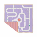 Dwustronny ręcznik plażowy PlayTowels 180 x 180cm - Road lavender / QUUT