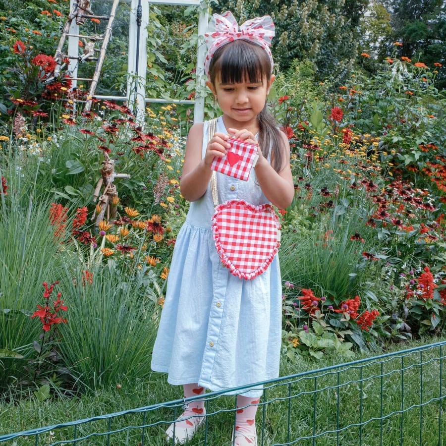 Torebka Gingham Ruffle Love Heart / Rockahula Kids