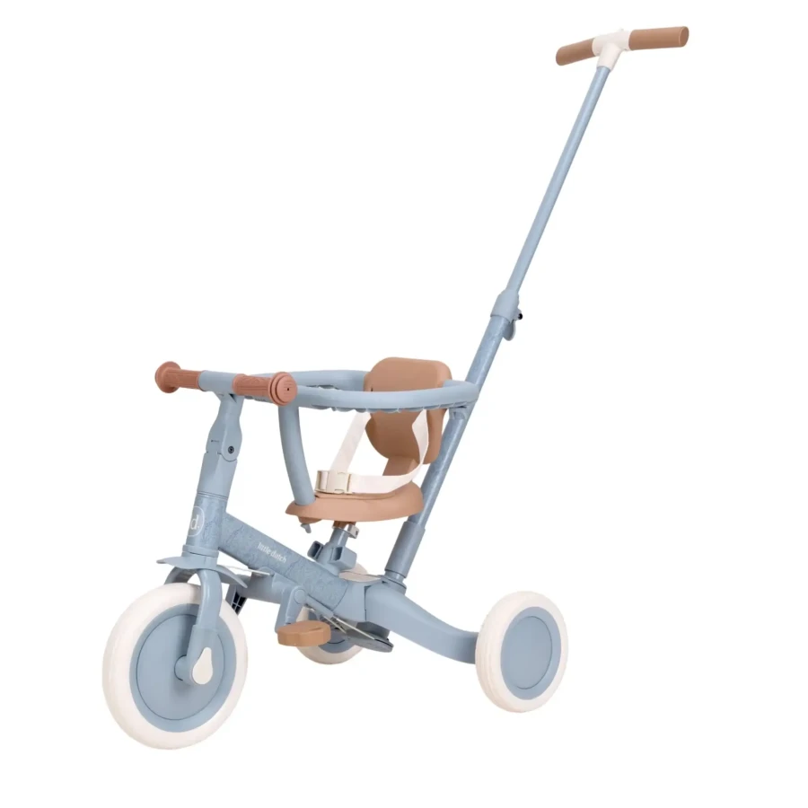 Rowerek trójkołowy 4w1 z rączką Blue / Little Dutch