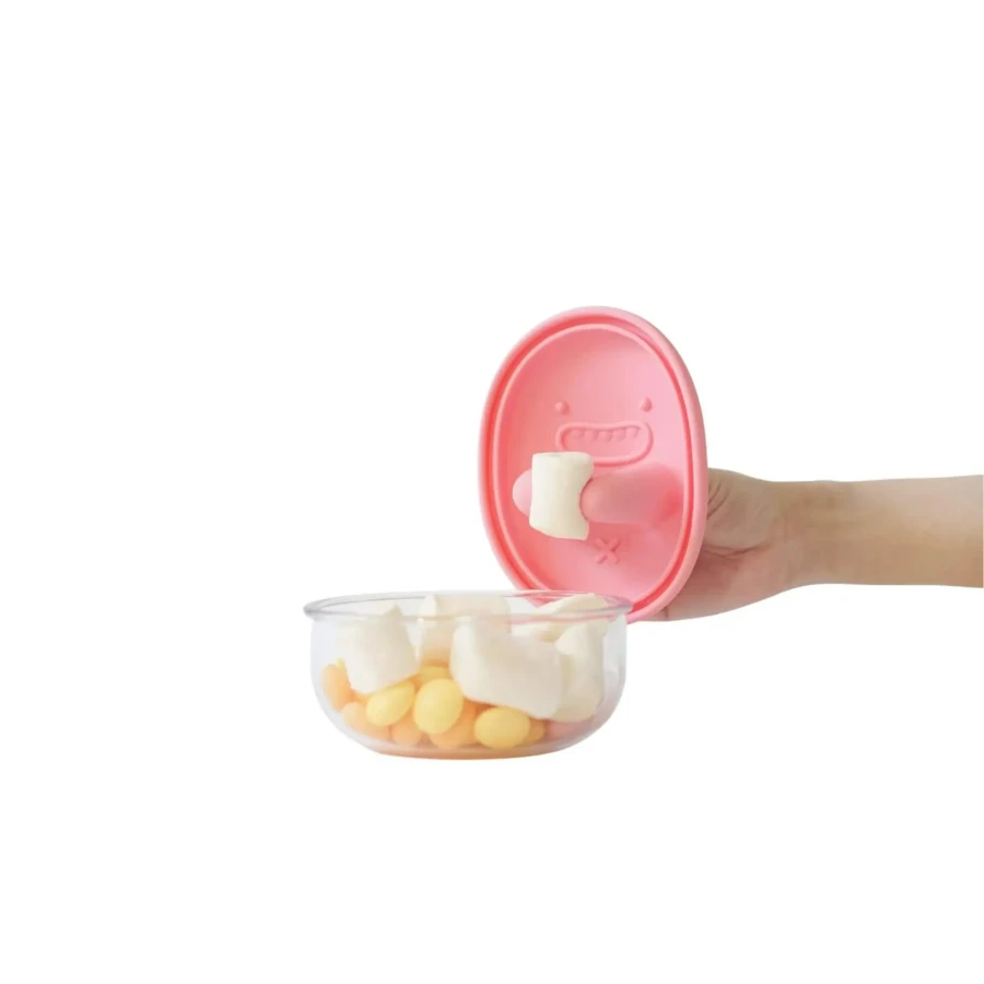 Innowacyjny pojemnik na przekąski FINGER SNACK BOWL - Peony Pink / Monchi