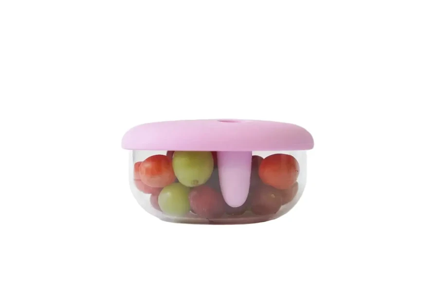 Innowacyjny pojemnik na przekąski FINGER SNACK BOWL - Lavender Purple / Monchi