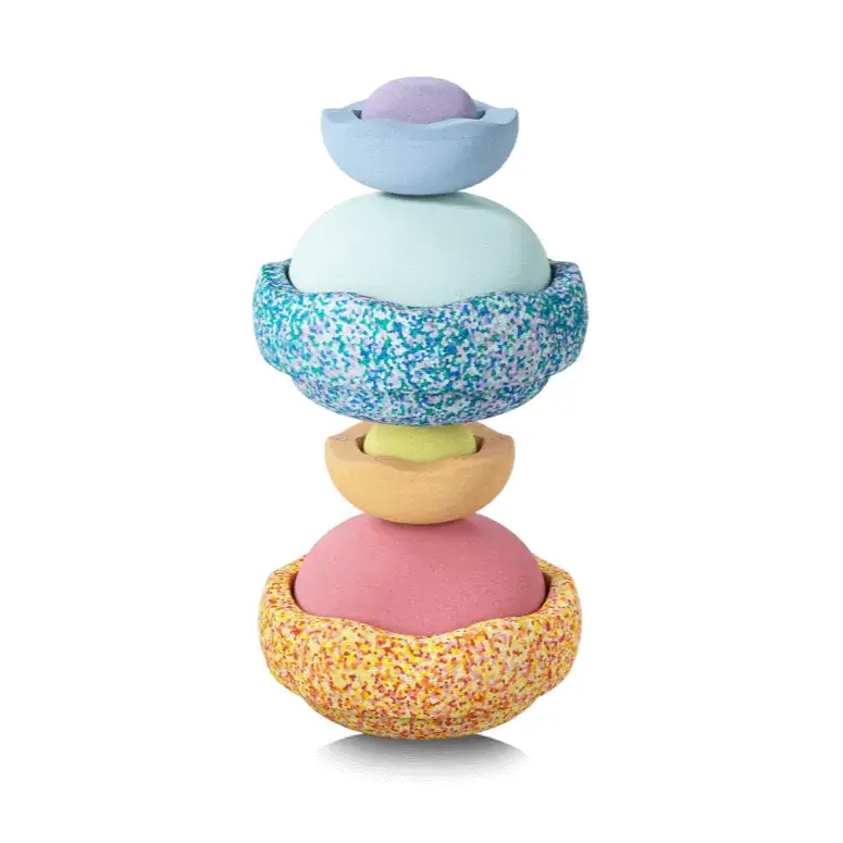 Zestaw 8 dysków sensorycznych do zabaw ruchowych Stapelstein® Inside Set - pastel / Stapelstein®