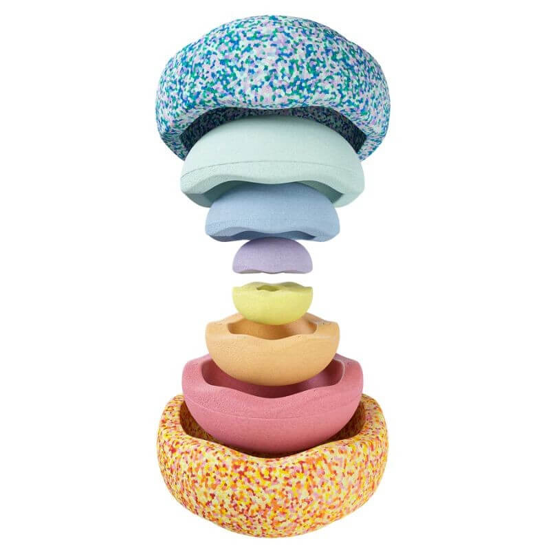 Zestaw 8 dysków sensorycznych do zabaw ruchowych Stapelstein® Inside Set - pastel / Stapelstein®