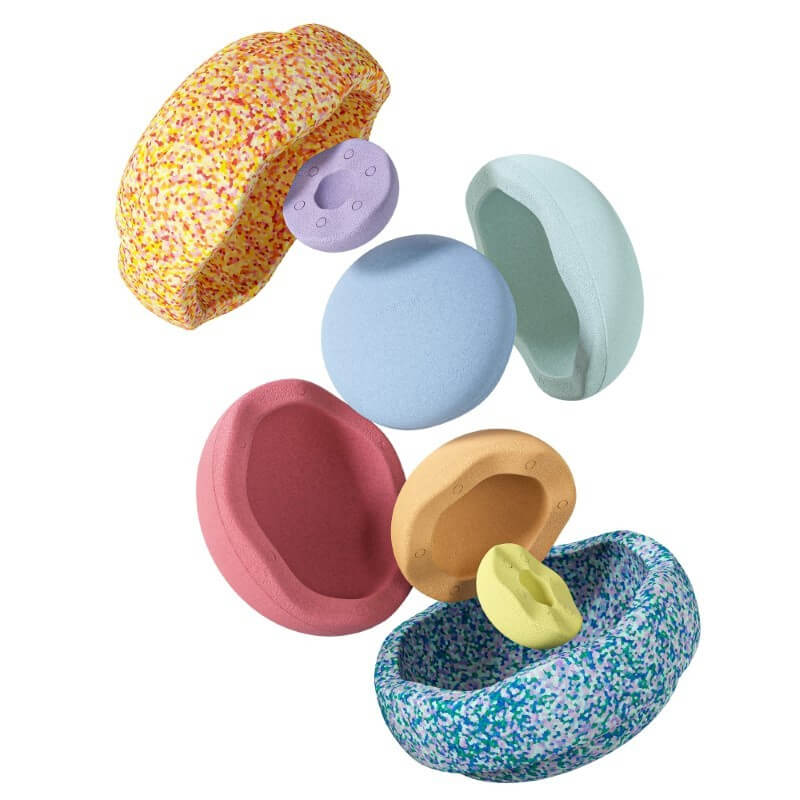 Zestaw 8 dysków sensorycznych do zabaw ruchowych Stapelstein® Inside Set - pastel / Stapelstein®