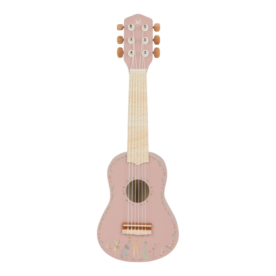 Drewniana gitara różowa Safari Friends FSC / Little Dutch
