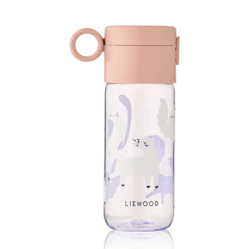 Butelka tritanowa Clemence, 350 ml - Cat, Warm lilac / Liewood