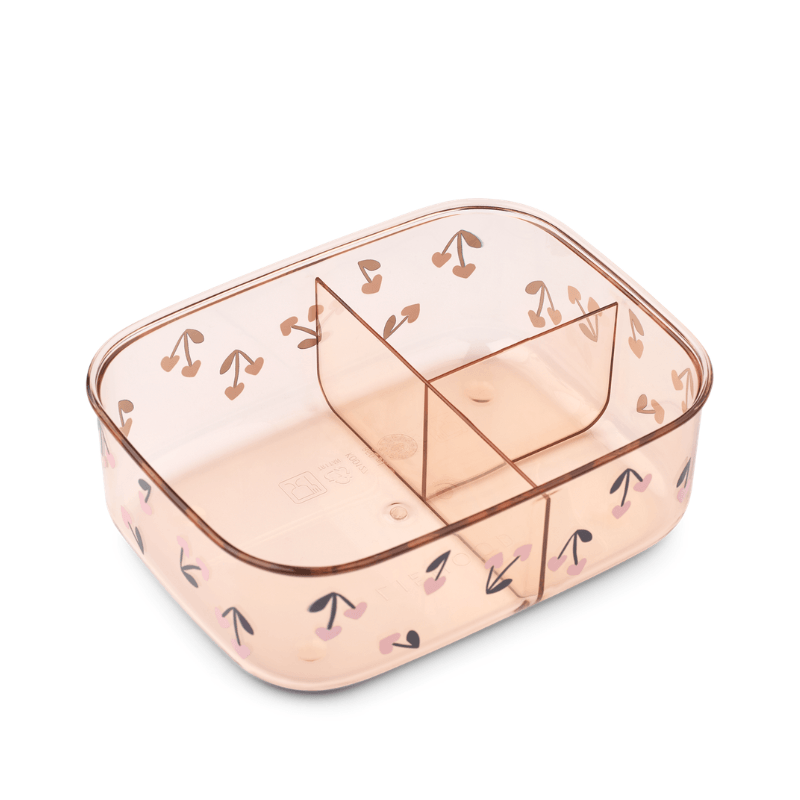 Lunchbox tritanowy z przegródkami Arthur - Cherry heart, Rosey / Liewood