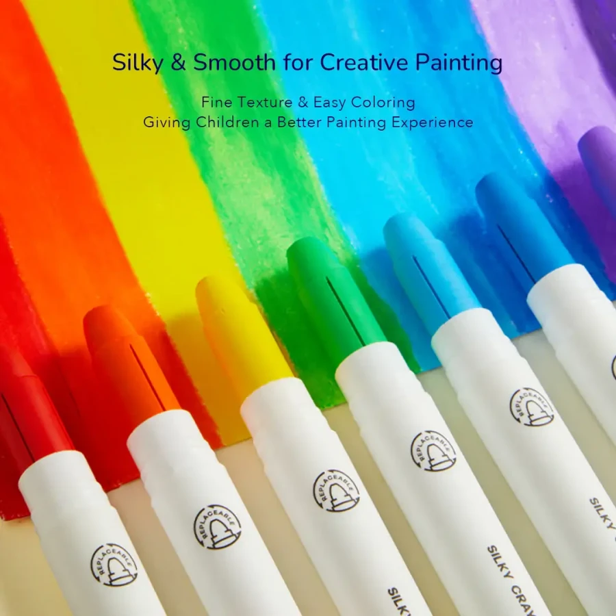 Wkłady do miękkich, zmywalnych kredek silky crayons 6 szt. / mideer