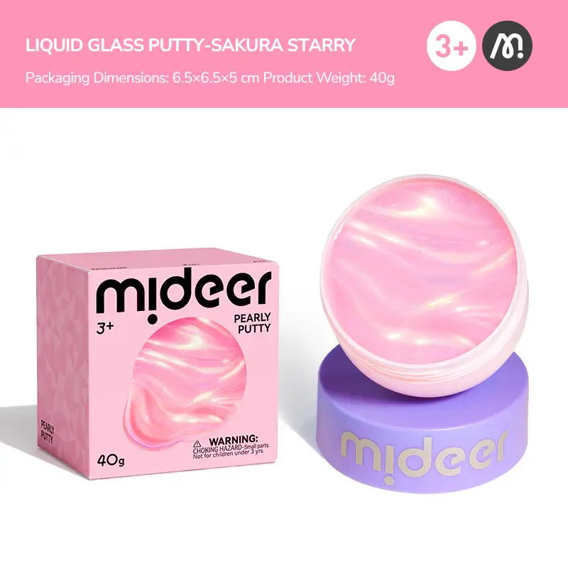 Perłowa masa sensoryczna Pearly Putty - sakura pink / Mideer