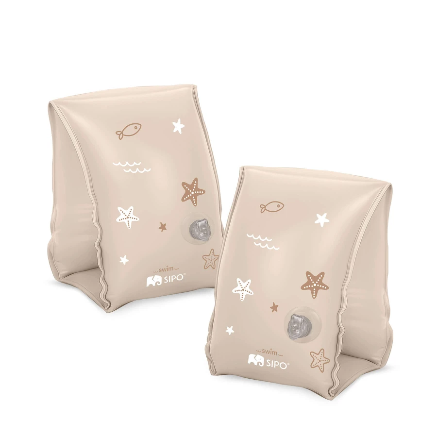 Dmuchane rękawki do pływania dla dzieci 3-6 lat (15-30 kg) - beżowe / SIPO
