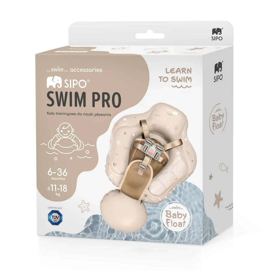 Koło treningowe do nauki pływania 6-36m (11-18 kg) - beżowe / SIPO