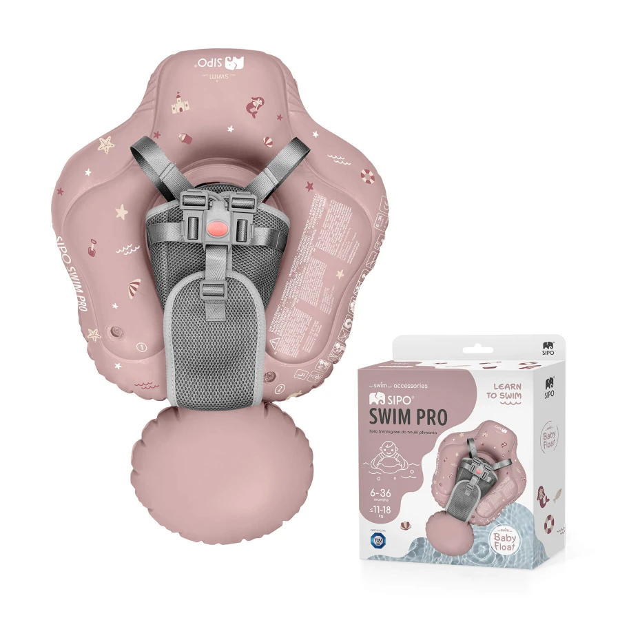 Koło treningowe do nauki pływania 6-36m (11-18 kg) - różowe / SIPO