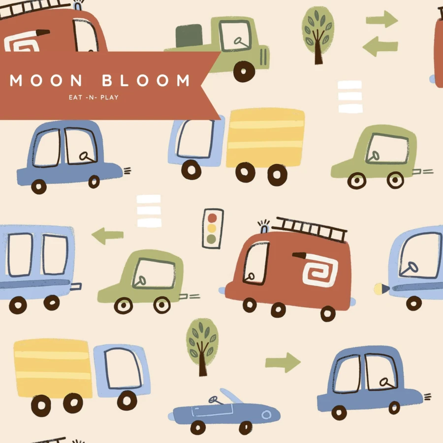 Śliniaczek Niemowlęcy Vroom / Moon Bloom
