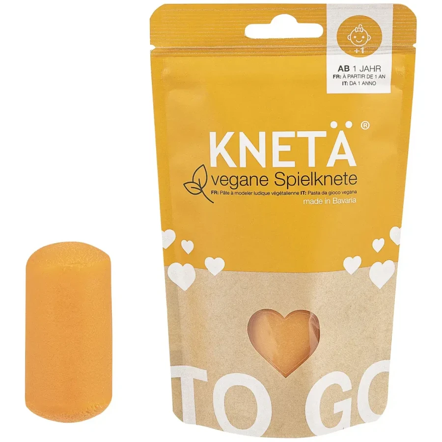 Wegańska masa plastyczna, 100g - pomarańczowa / KNETA