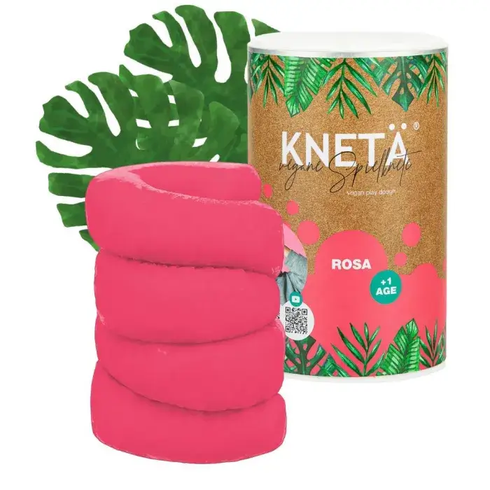 Wegańska masa plastyczna w puszce XXL, 1kg - jasna różowa / KNETA