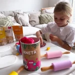 Wegańska masa plastyczna w puszce XXL, 1kg - turkusowa / KNETA