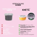 Zestaw 8 kolorów wegańskiej ciastoliny w puszkach, 8x125g / KNETA