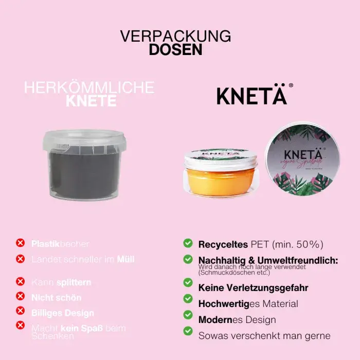 Zestaw 8 kolorów wegańskiej ciastoliny w puszkach, 8x125g / KNETA