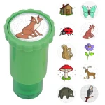 Stempel z naklejkami - Las / Apli kids