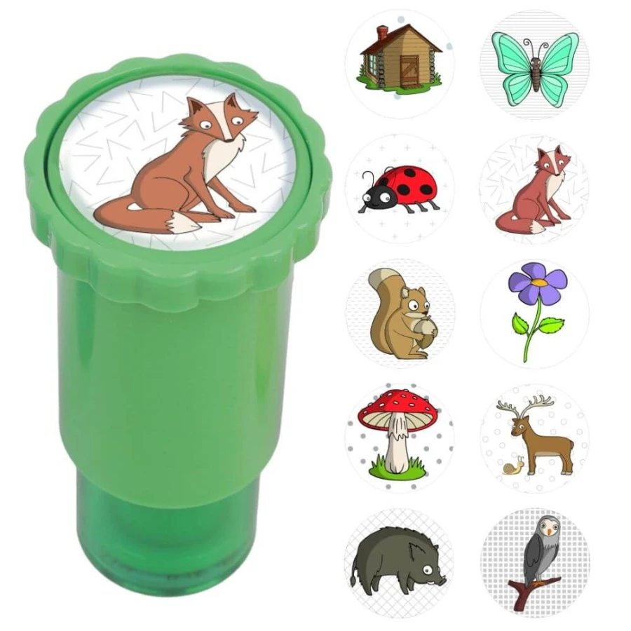 Stempel z naklejkami - Las / Apli kids