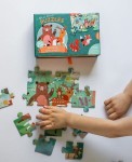 Puzzle Leśny świat + kartonowe zwierzątka 3+ / Auzou