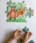 Puzzle Leśny świat + kartonowe zwierzątka 3+ / Auzou