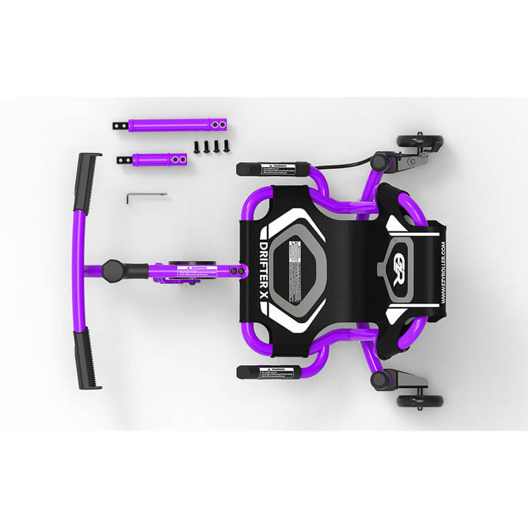 EzyRoller Drifter X Pojazd gokart napędzany nogami driftingowy 4-12 lat - Purple / EzyRoller