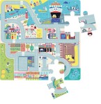 Puzzle duże miasto z drewnianymi autkami 3+ / Auzou