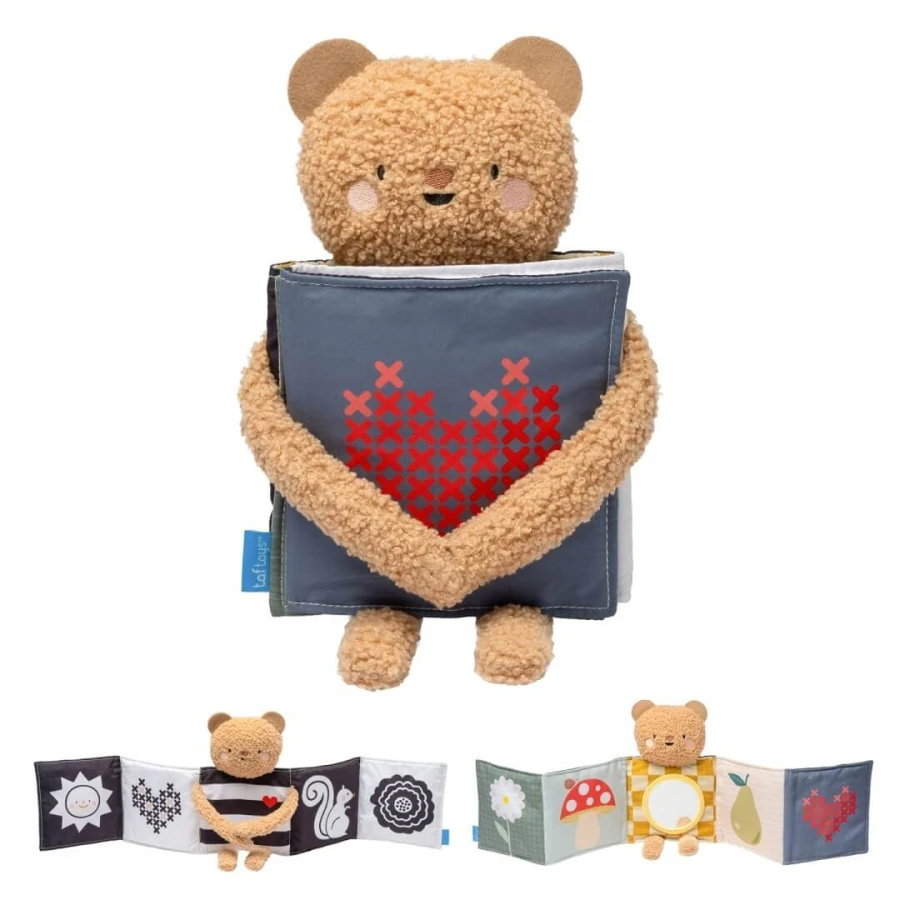 Dwustronna książeczka sensoryczna - przytulny miś / Taf Toys