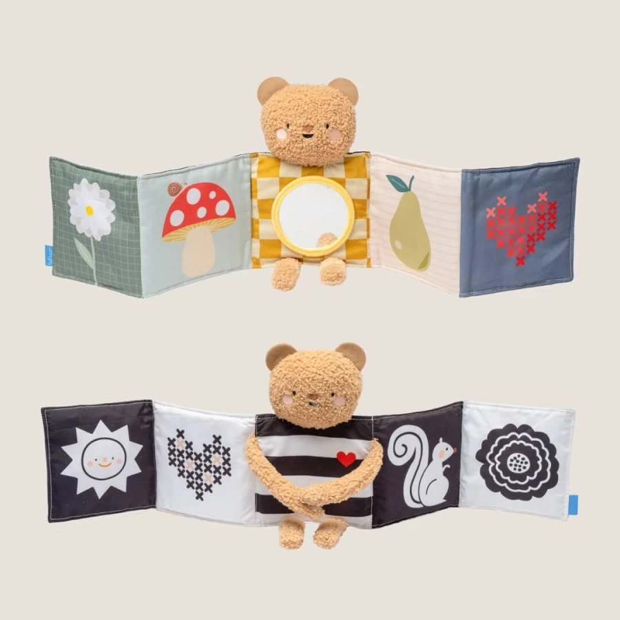 Dwustronna książeczka sensoryczna - przytulny miś / Taf Toys