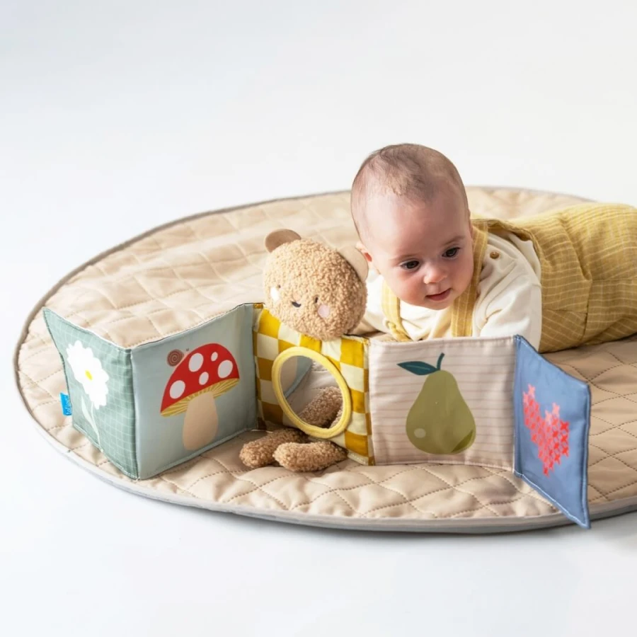 Dwustronna książeczka sensoryczna - przytulny miś / Taf Toys
