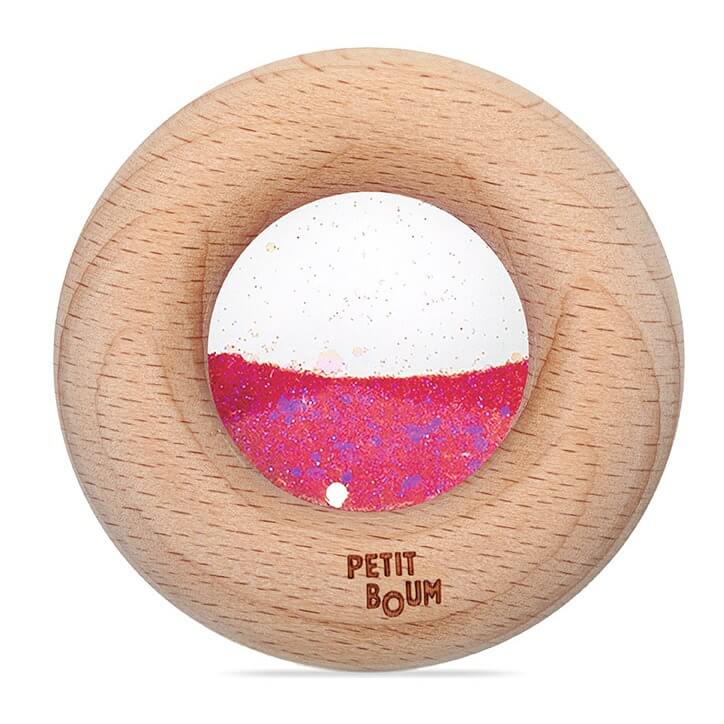 Drewniana zabawka sensoryczna Donut Calm - różowy / Petit Boum