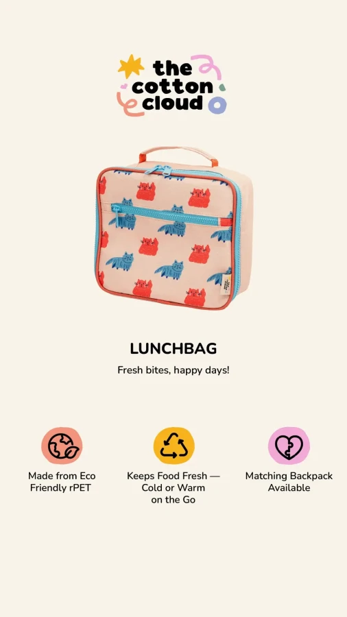 Torba termiczna, lunchbag- Cherry Pop / The Cotton Cloud