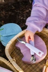 Zestaw sztućców Koala Zoe z silikonowym etui - Lilac / the cotton cloud